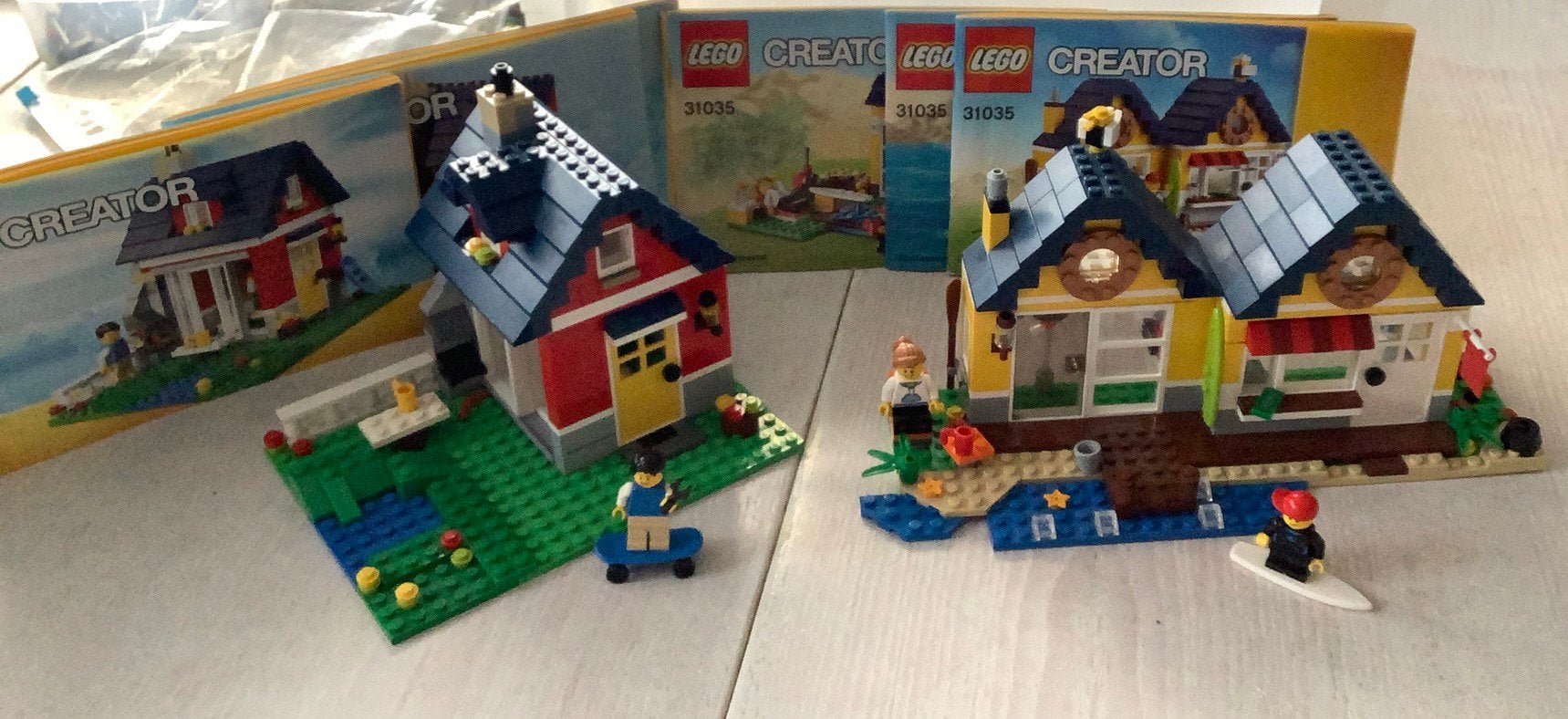 LEGO Creator Vakantiehuisje - 31009. En Strandhut - 31035, Ophalen of Verzenden, Zo goed als nieuw