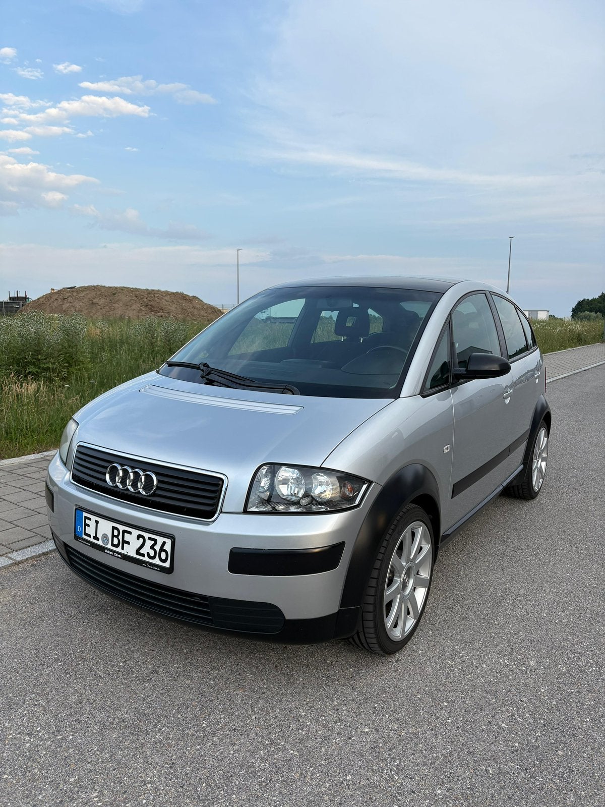 Audi A2 Colour Storm  -open sky- Sportstoelen- Avus zilver, Auto's, Audi, Zwart, 4 cilinders, Handgeschakeld, Particulier