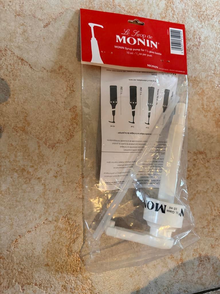 Monin koffiesiroop pompje 1L, Overige typen, Kunststof, Nieuw, Ophalen of Verzenden