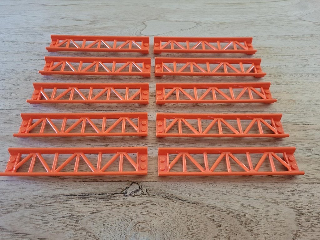 Partij N836=10x Nieuwe Lego rechte achtbaan rails