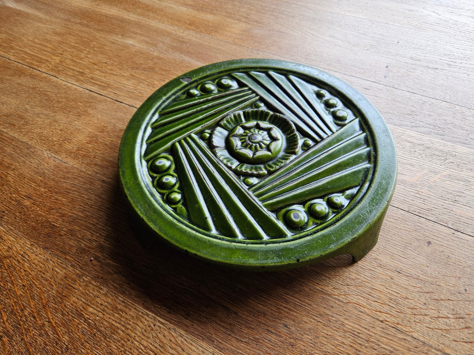 Antieke gietijzeren pannen onderzetter. Diameter 25 cm, Huis en Inrichting, Woonaccessoires | Onderzetters, Ophalen of Verzenden