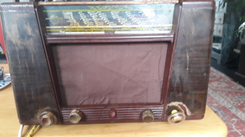 basversterker in oude radio, Ophalen of Verzenden, Gebruikt, Minder dan 50 watt