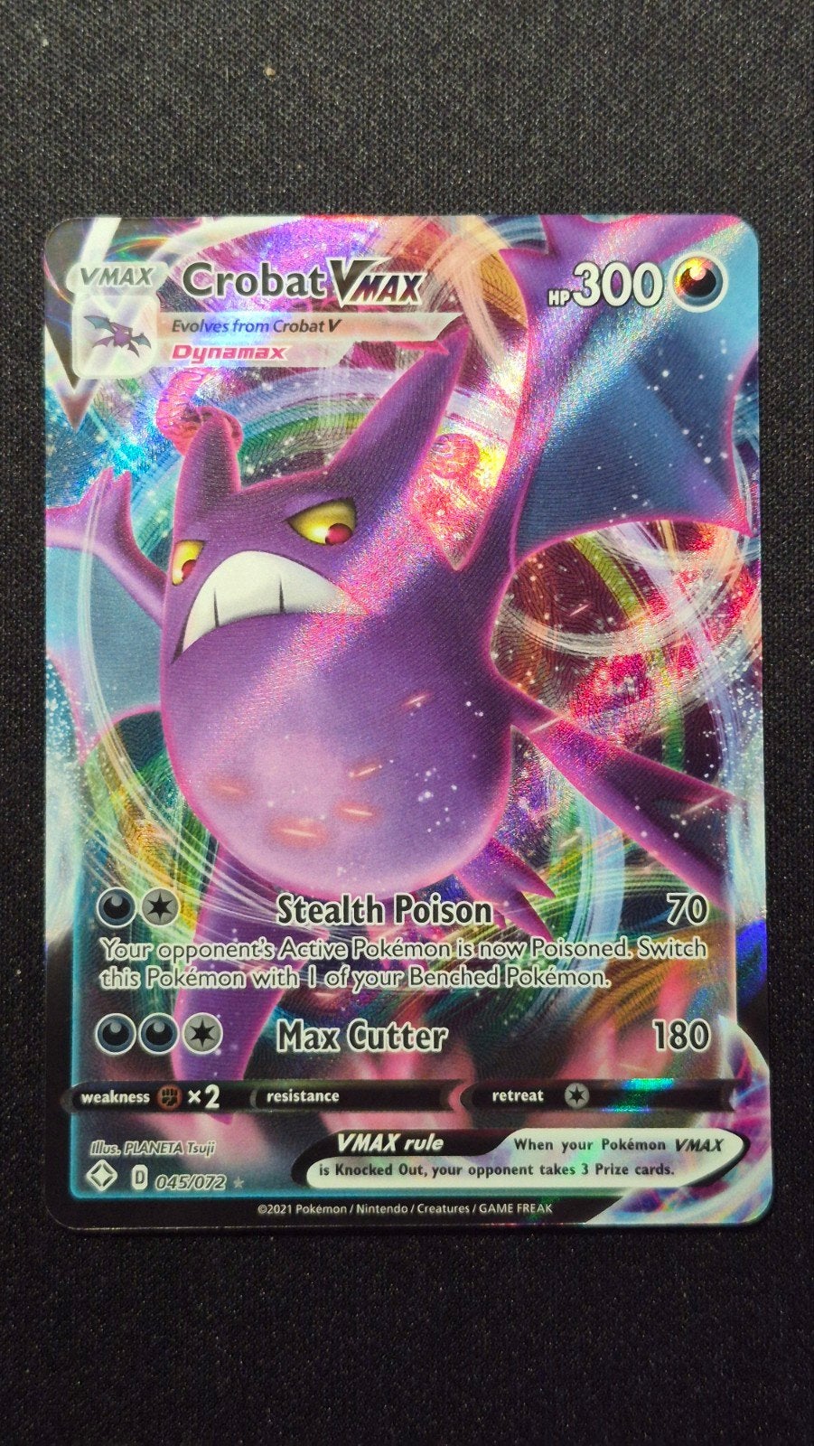 Crobat VMAX 045/072 – Shining Fates (2021), Hobby en Vrije tijd, Verzamelkaartspellen | Pokémon, Verzenden, Zo goed als nieuw