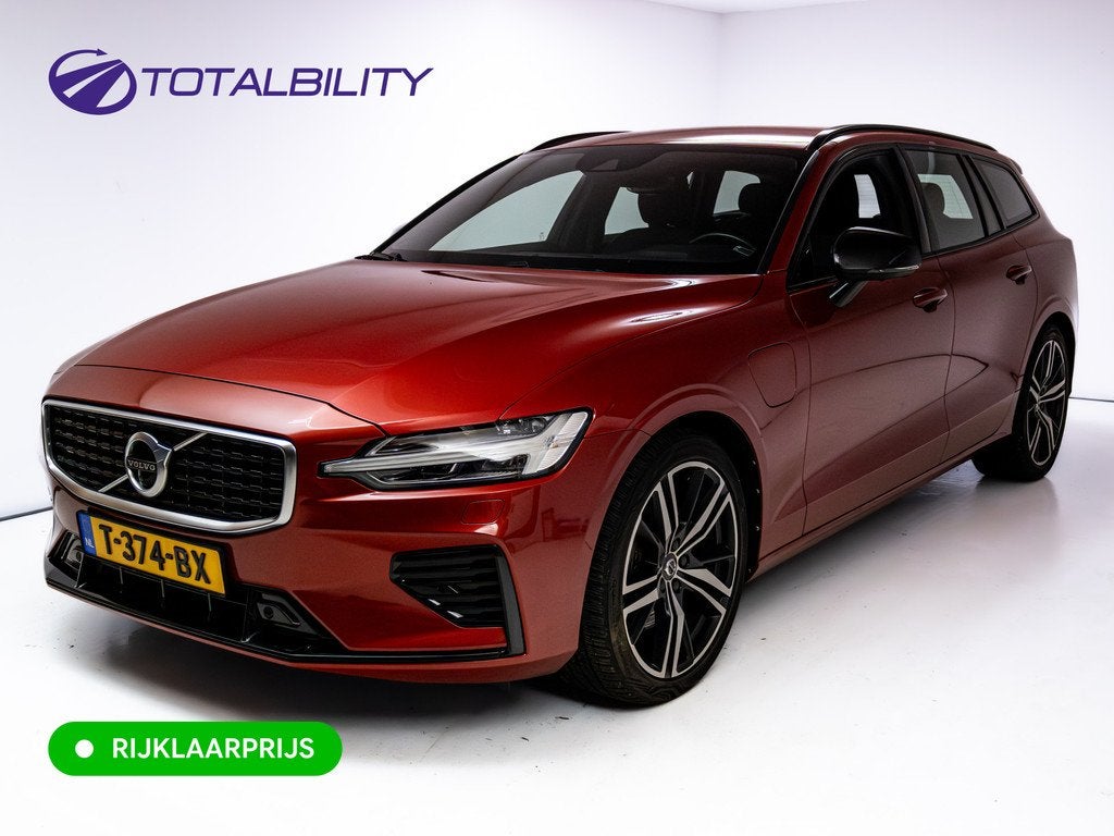 Volvo V60 2.0 T8 Twin Engine AWD R-Design | Stoel-, Stuur- &, Auto's, Volvo, Automaat, Gebruikt, 4 cilinders, Leder en Stof