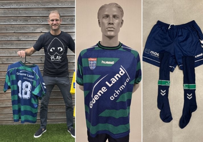 FC Zwolle tenue Henk van Steeg 2002-2003 PEC matchworn, Maat XL, Ophalen of Verzenden, Gebruikt, Shirt