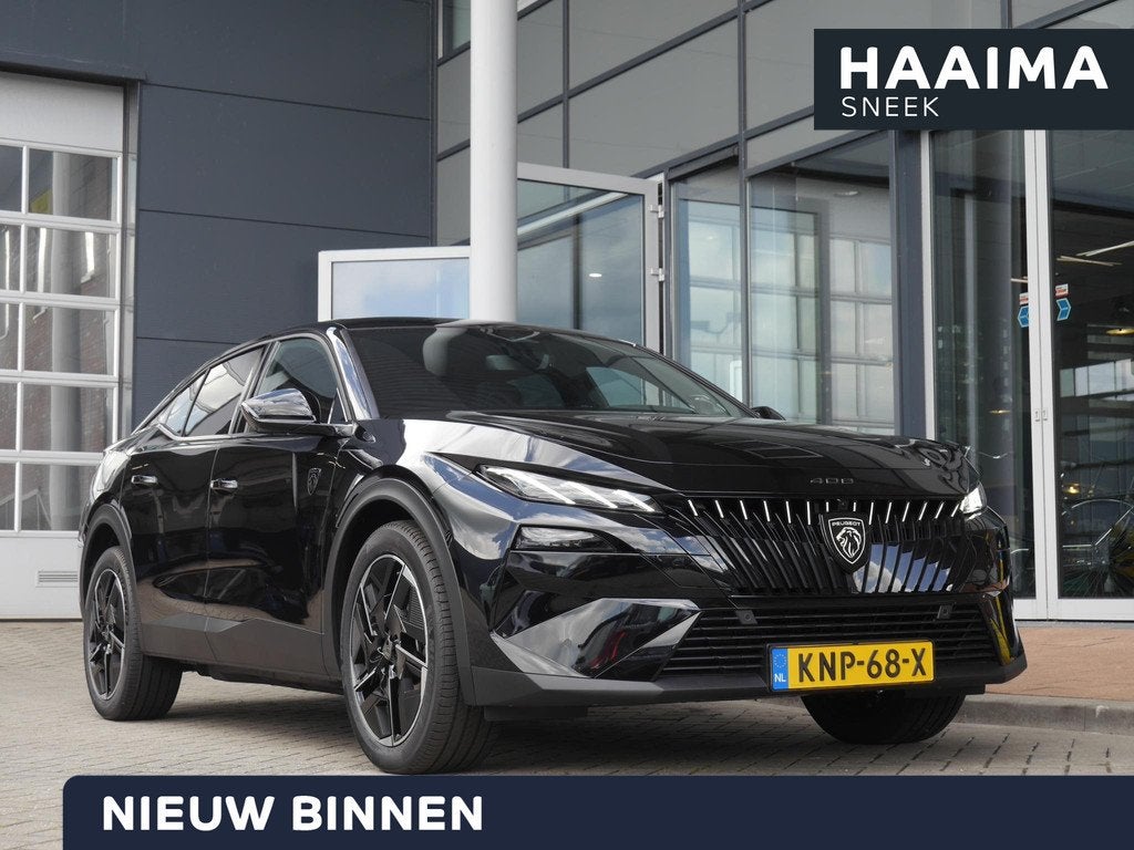 Peugeot e-408 GT 58 kWh | Stoel en stuurverwarming | Panoram, Auto's, 213 pk, Zwart, Origineel Nederlands, Nieuw