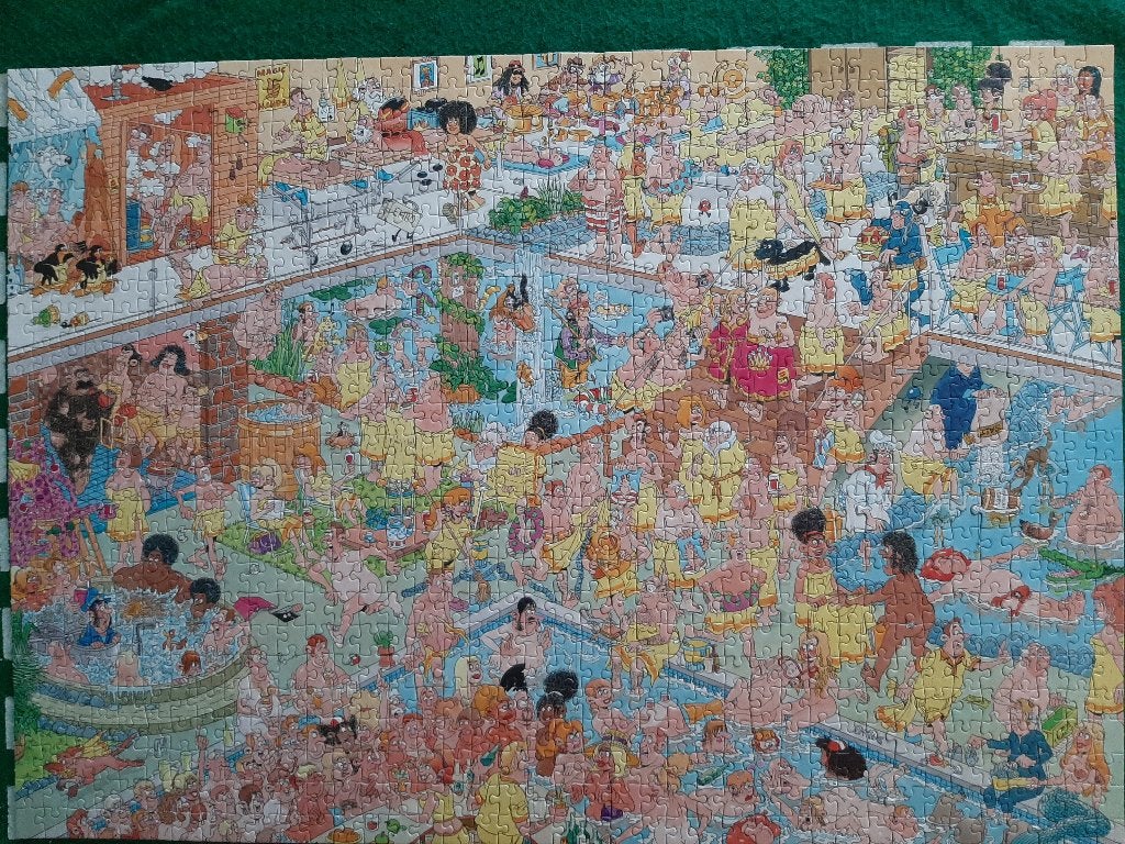 J.v.H. puzzel OP HETE KOLEN 1000 stukjes Ruil/koop, Ophalen, 500 t/m 1500 stukjes, Zo goed als nieuw, Legpuzzel