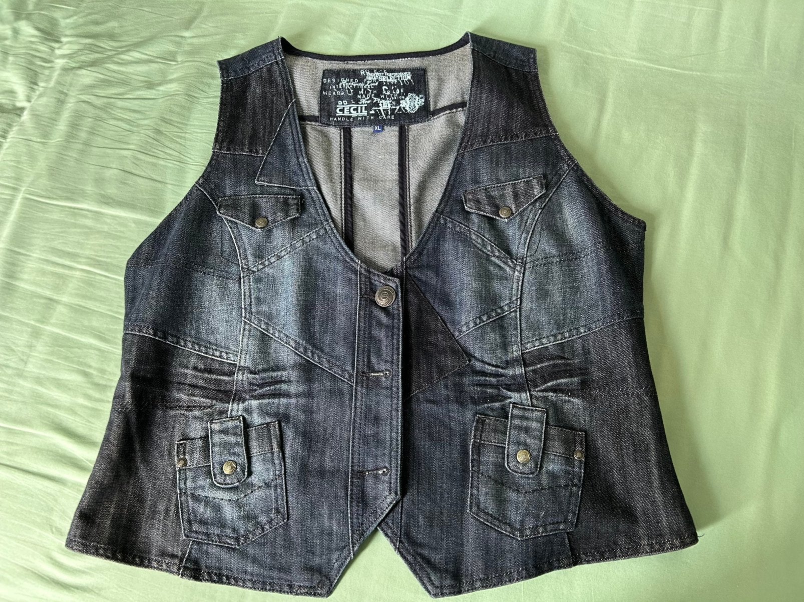 Jeans giletje….Cecil., Ophalen, Zo goed als nieuw, Maat 46/48 (XL) of groter, Blauw