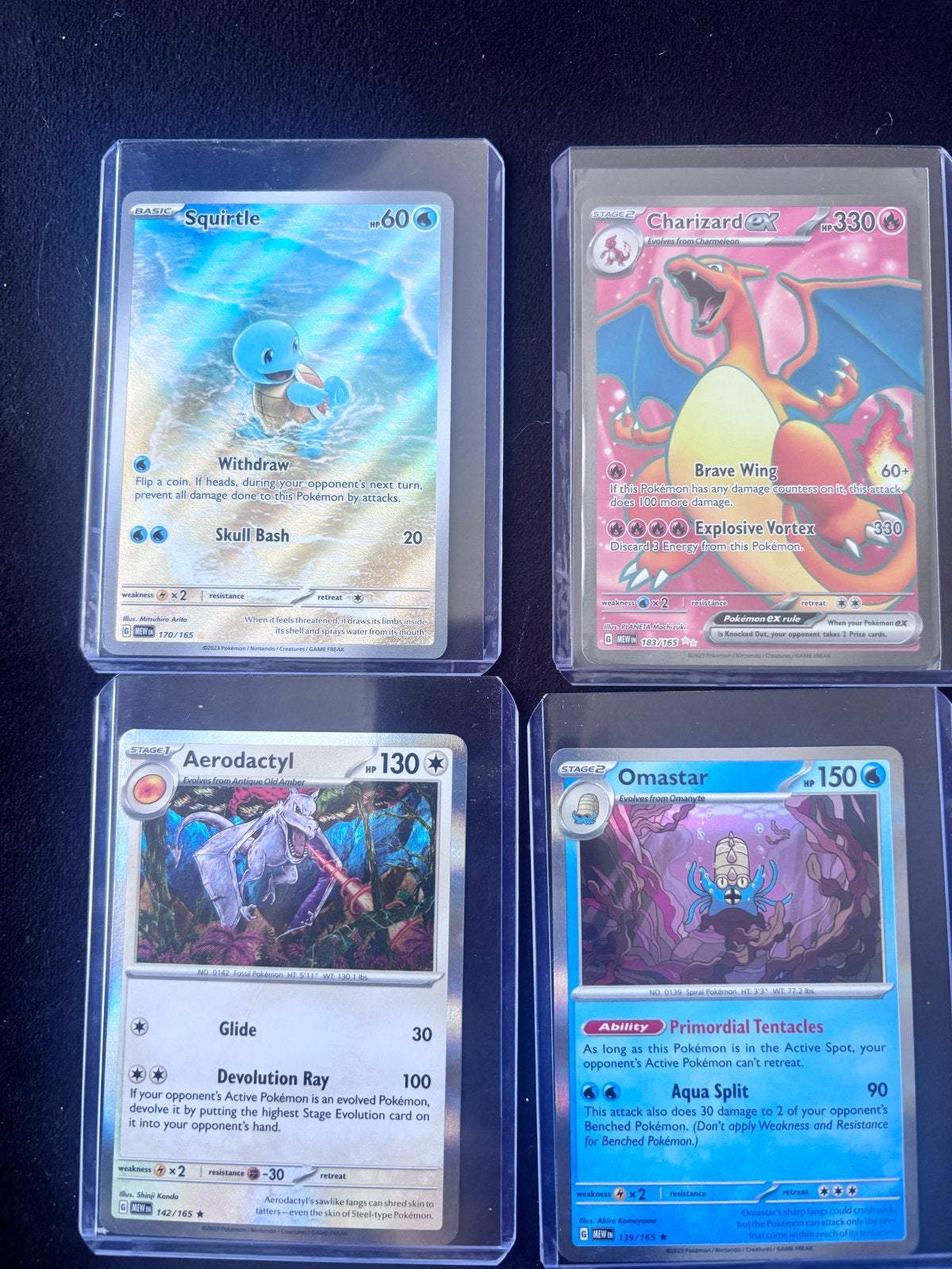 Pokémon kaarten collectie - Charizard, Squirtle, Pikachu, Ophalen of Verzenden, Zo goed als nieuw, Meerdere kaarten, Foil