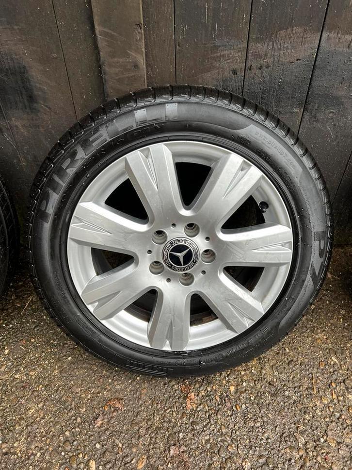 Originele Mercedes C-klasse velgen W204 16? 5x112 zomerset, Auto-onderdelen, Niet ingevuld, Gebruikt, 16 inch, Banden en Velgen