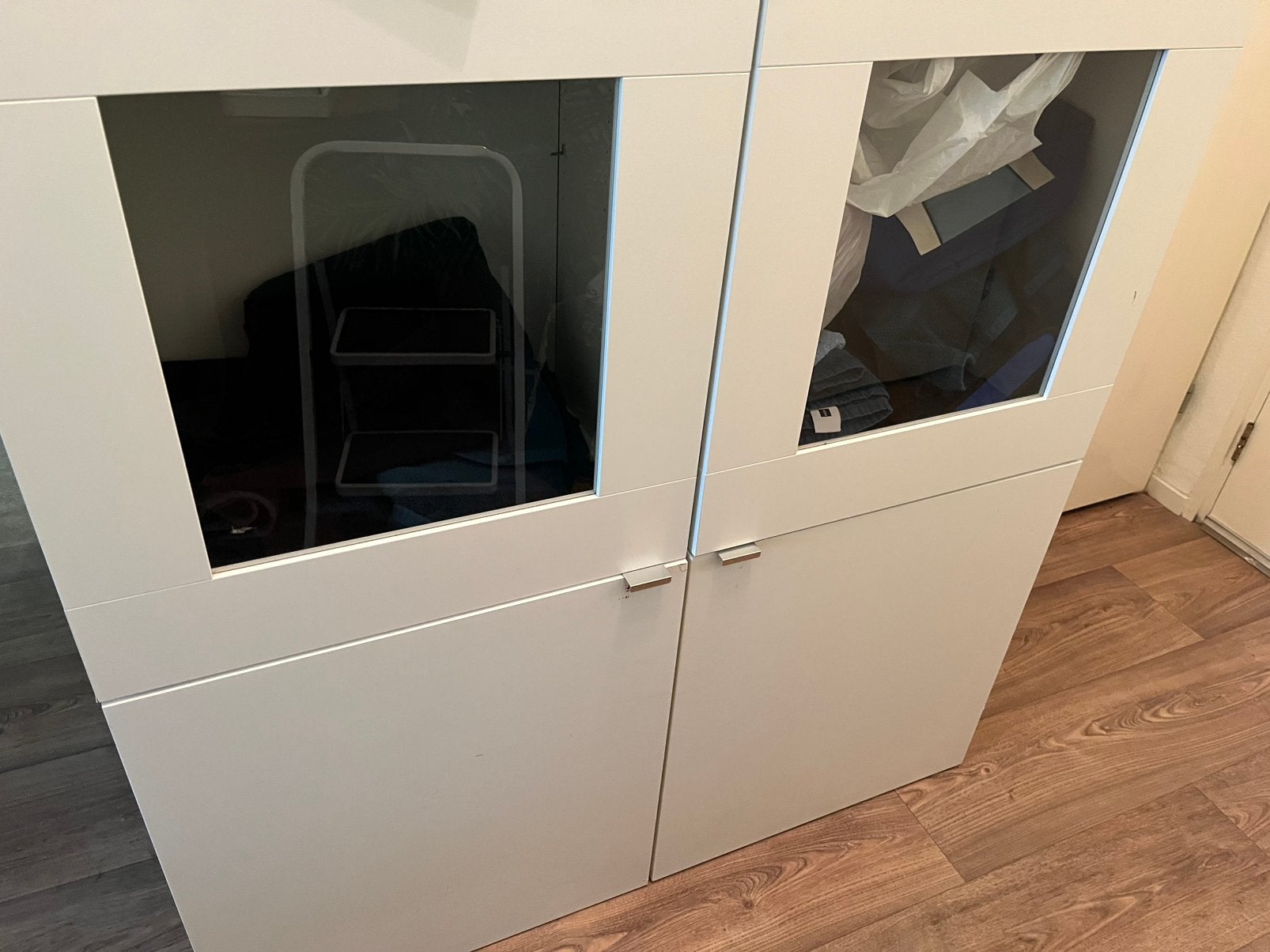 Te koop een witte kast met 4 planken lees de advertentie, Ophalen, Gebruikt, 100 tot 150 cm, 100 tot 150 cm