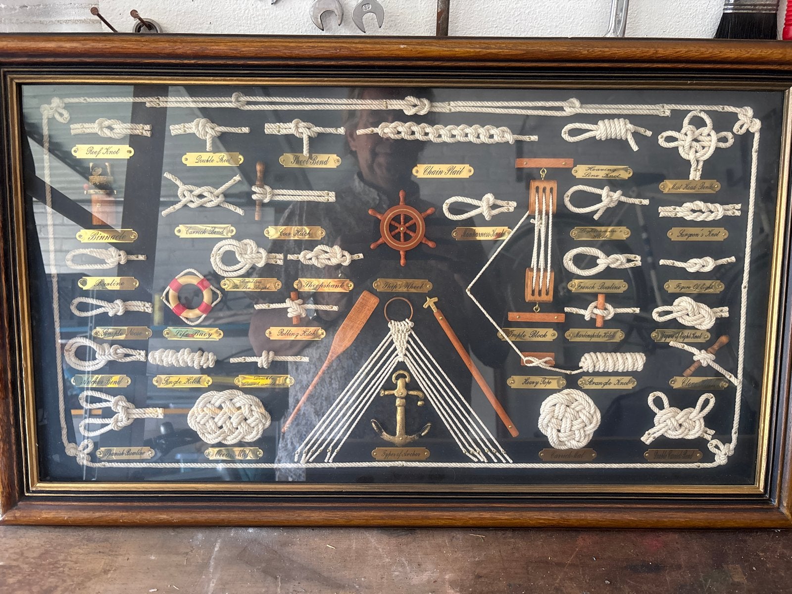 Decoratief knopenbord met maritieme knopen, Ophalen, Gebruikt