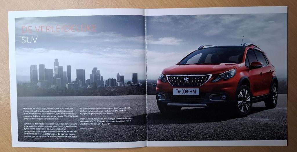 Peugeot 2008 brochure (2016, 8 pags), Verzenden, Zo goed als nieuw, Peugeot