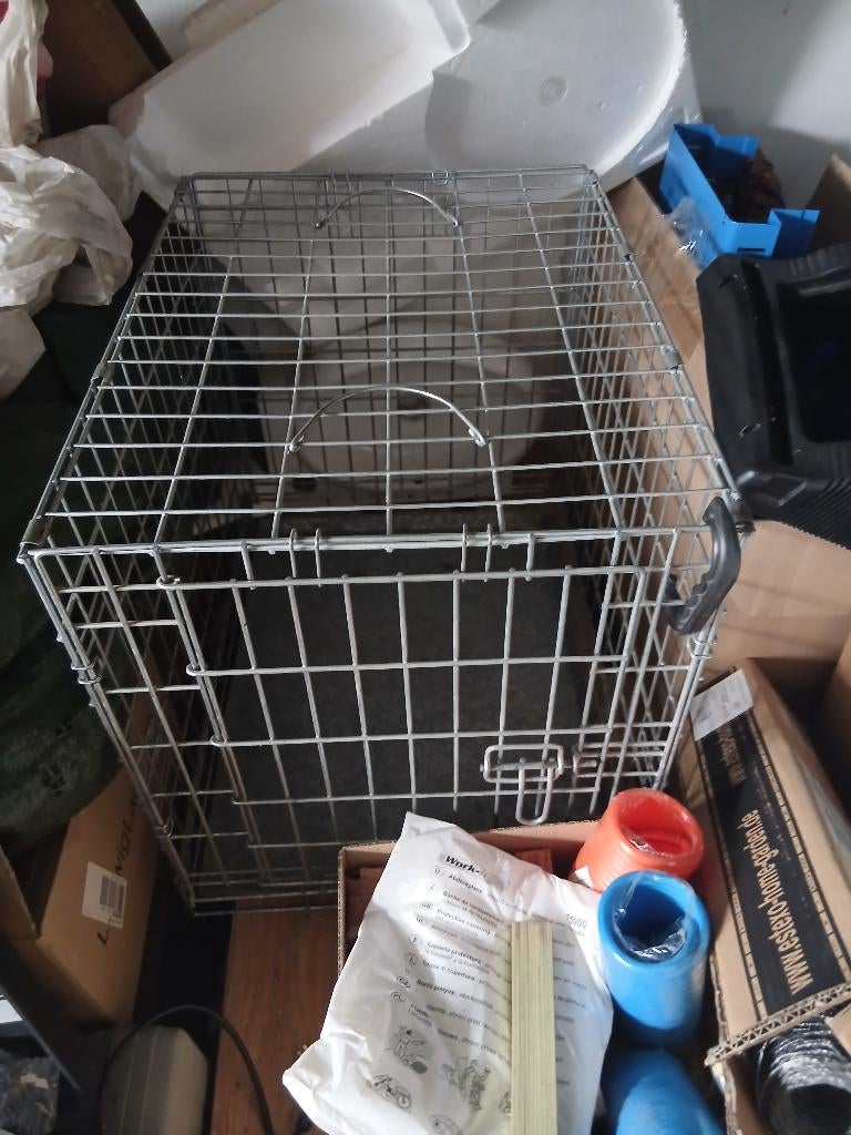 RVS Bench / hondenbox 1x gebruikt bHD 47x55x65 cm, Ophalen of Verzenden, Zo goed als nieuw