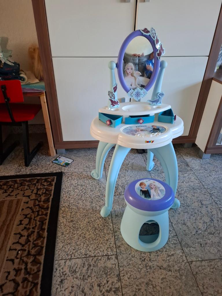 Frozen kaptafeltje met krukje voor kinderen, Ophalen, Gebruikt, Tafel(s) en Stoel(en)