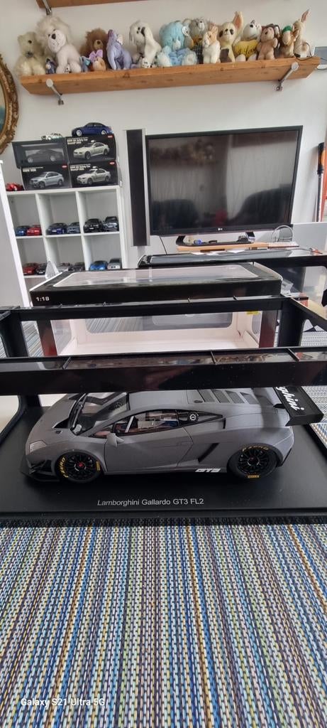 LAMBORGHINI GALLARDO GT3 FL2 MAT AUTOART, Ophalen of Verzenden, Zo goed als nieuw, Autoart