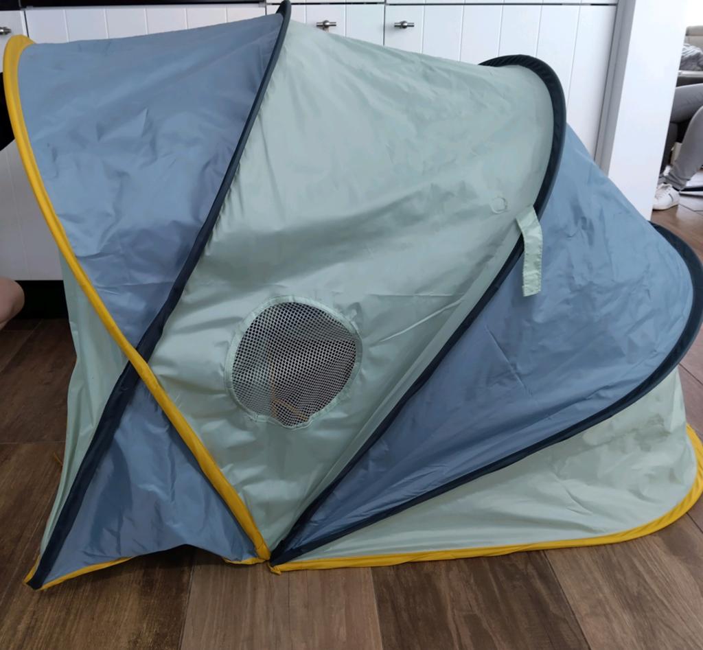 Ikea Eldfluga tent voor op bed - Blauw/Groen, Ophalen, Zo goed als nieuw