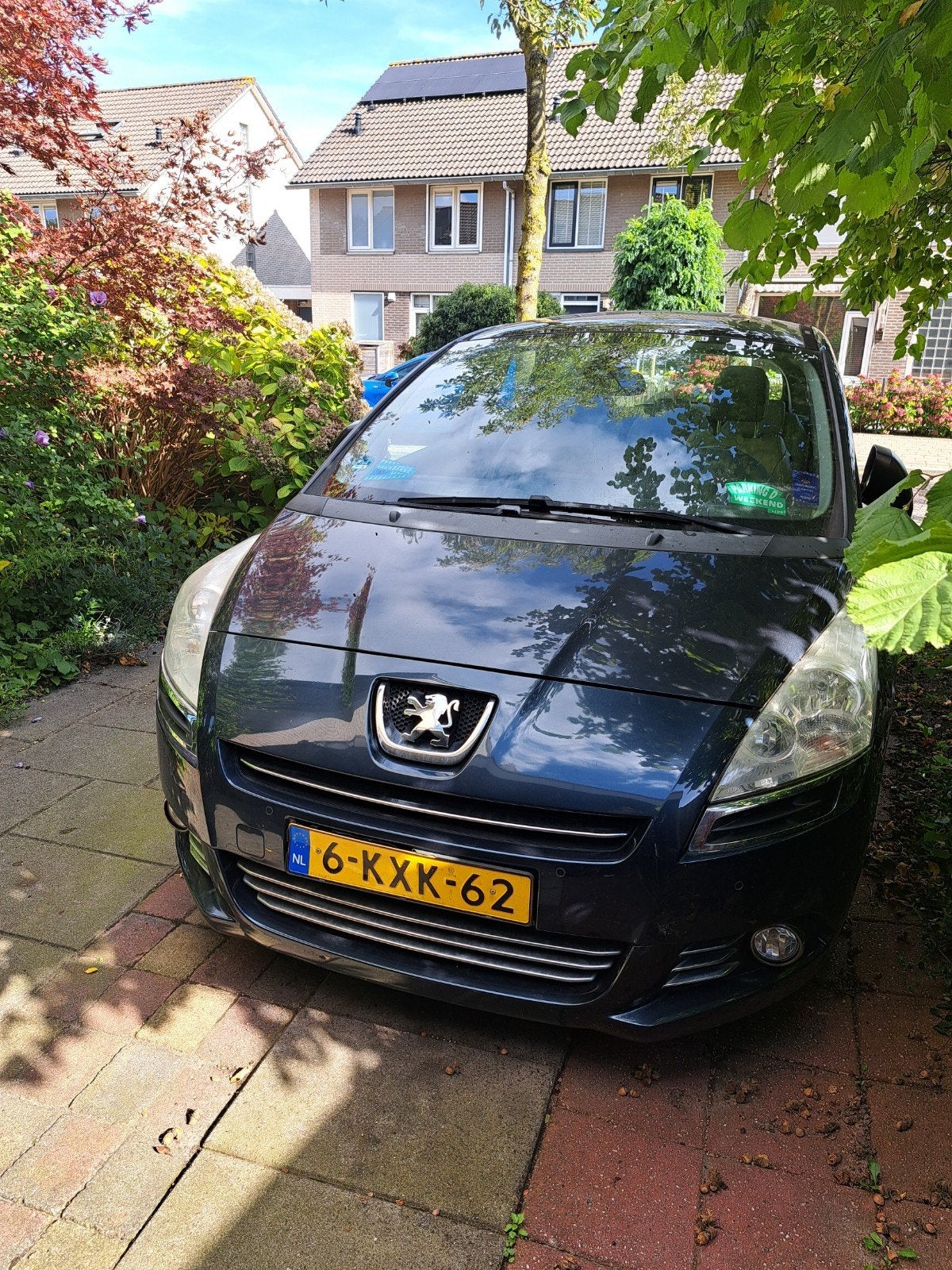 Peugeot 5008 1.6 THP Automaat 2013 | Beige leren bekleding, Dealer onderhouden, Blauw, 1650 kg, 1485 kg