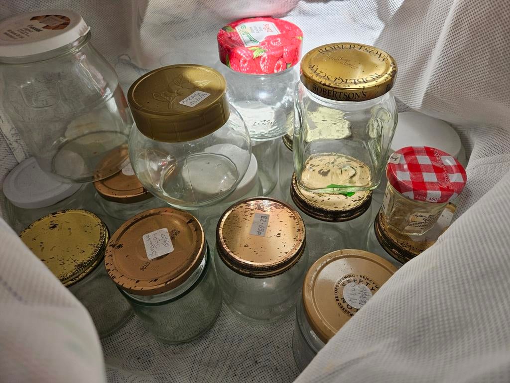 Glazen jampotjes met deksel - gratis ophalen, Ophalen