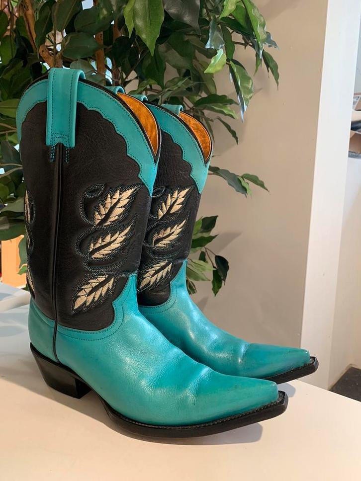 Rudel cowboylaarzen 38 western boots bohemian laarzen, Kleding | Dames, Schoenen, Niet ingevuld, Hoge laarzen, Blauw, Niet ingevuld