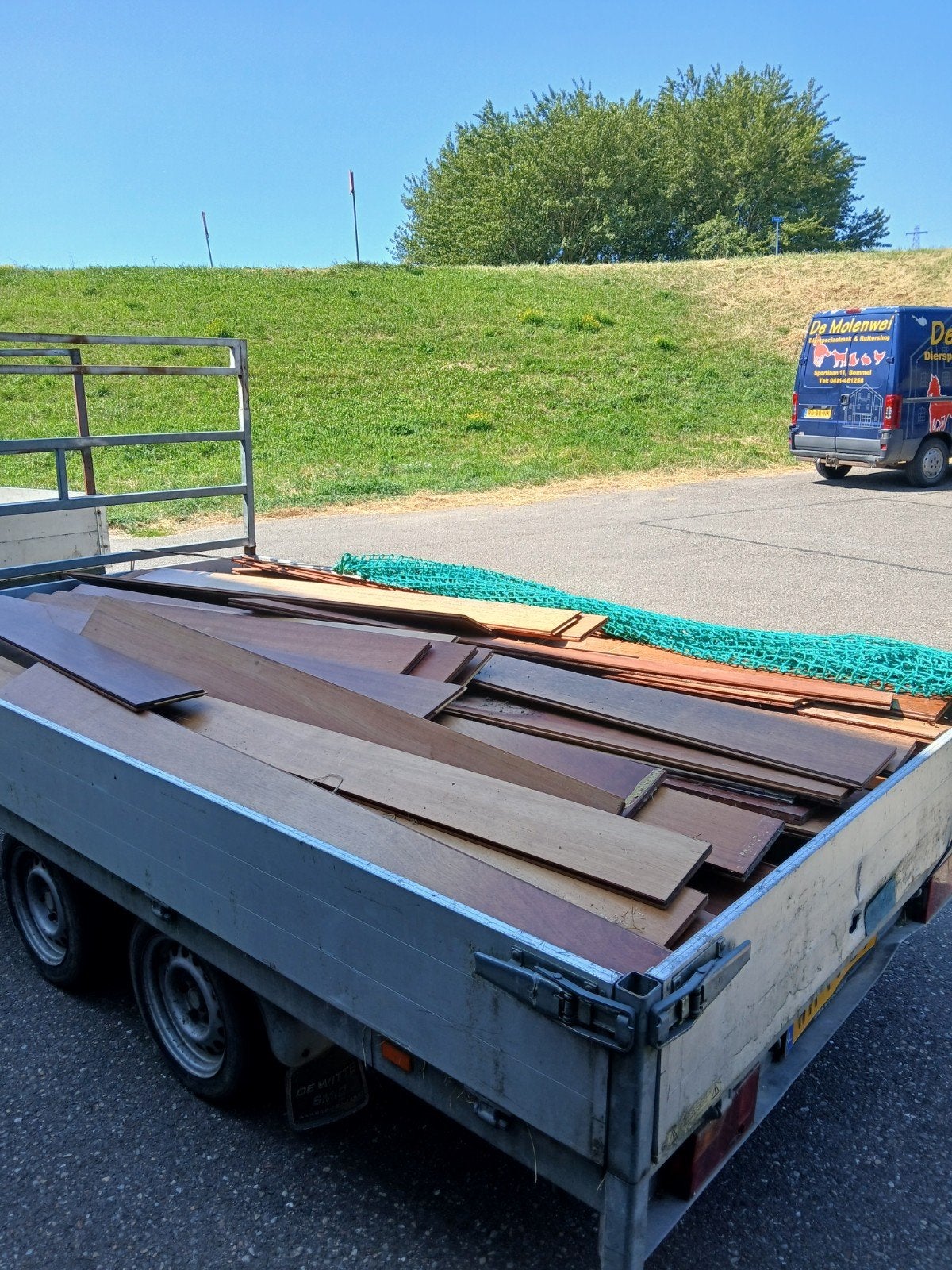 Houten planken met groef, Doe-het-zelf en Verbouw, Hout en Planken, Ophalen, Gebruikt, Minder dan 25 mm, 200 tot 250 cm