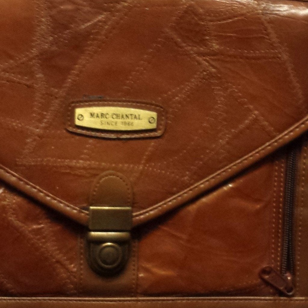 retro MARC CHANTAL Vintage Leren Lederen Bruin Dames Tas, Verzamelen, Ophalen of Verzenden, Overige typen