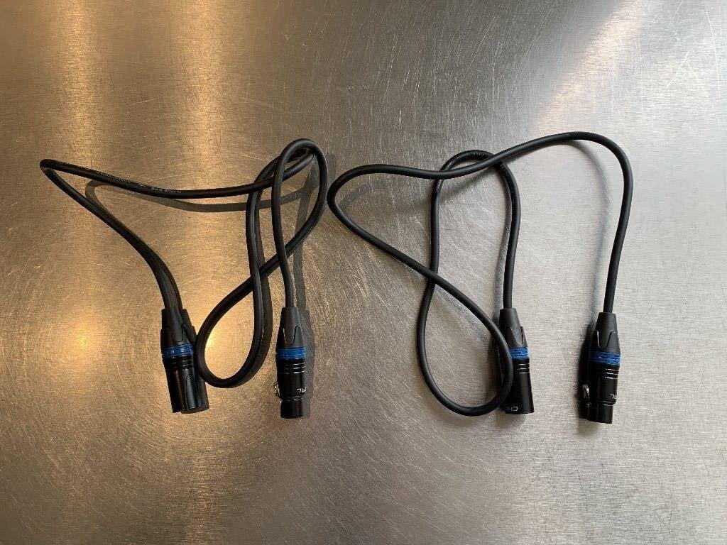 Set XLR kabels, 1 meter, Ophalen of Verzenden, Nieuw, Minder dan 2 meter, Interlink-kabel