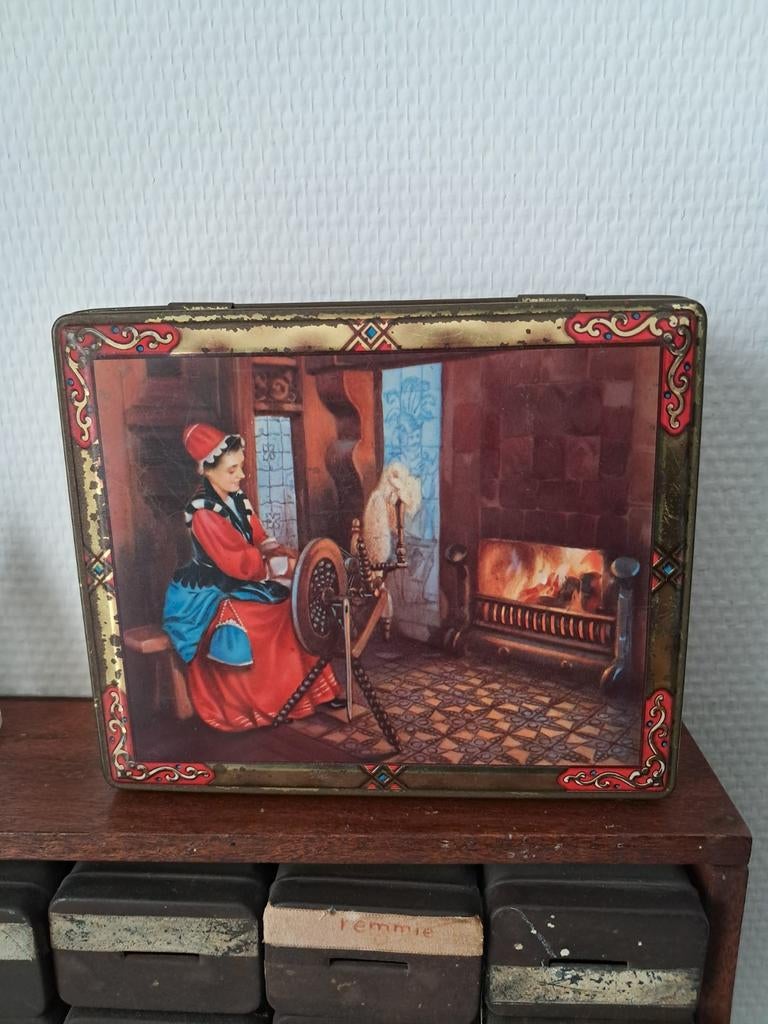 Vintage blikken doos / trommel. Champ Clark Sigaren, Ophalen of Verzenden