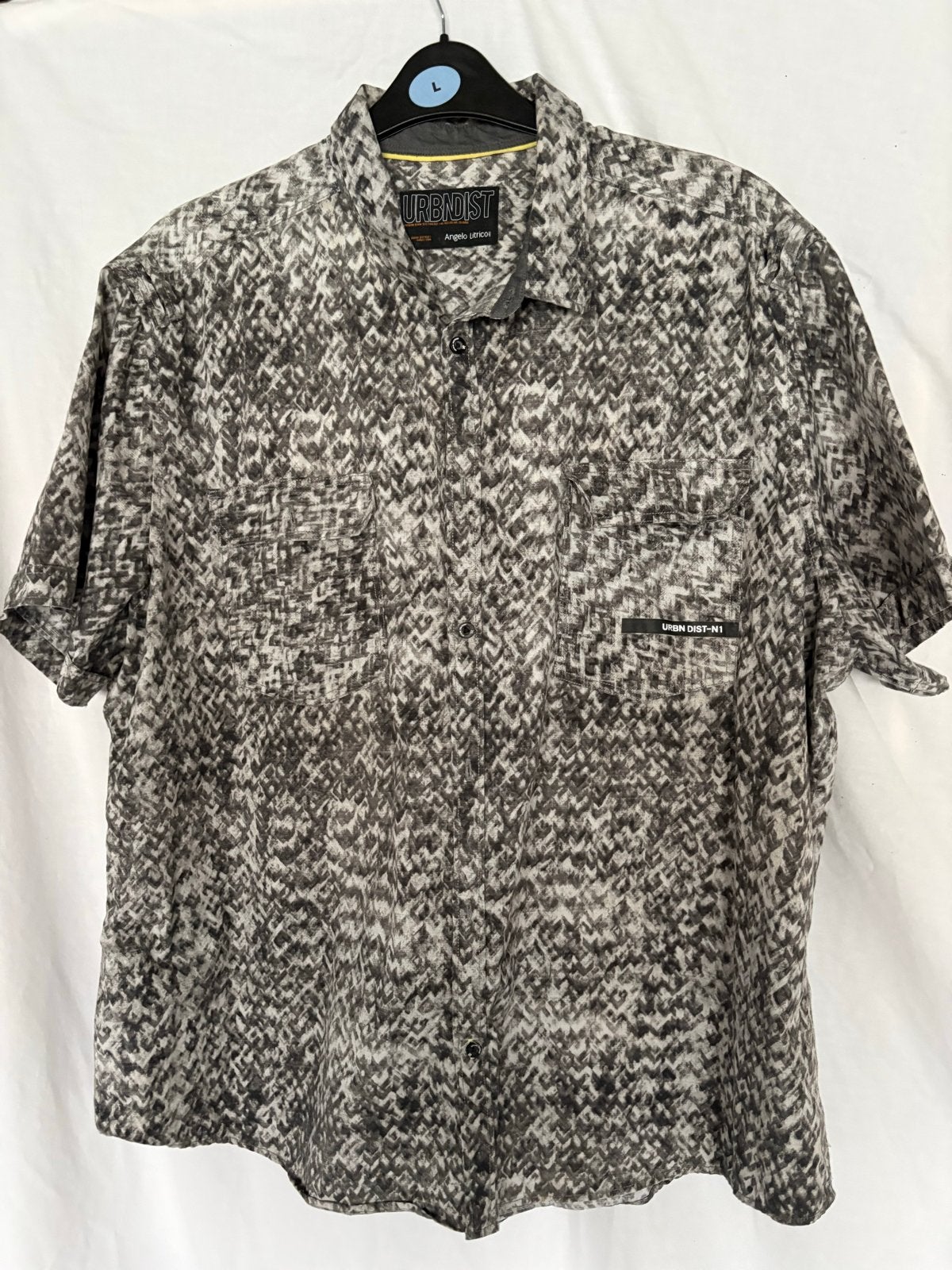 URBNDIST Angelo Litrico Heren overhemd - 3XL (47-48), Ophalen of Verzenden, Nieuw, Grijs, Overige halswijdtes