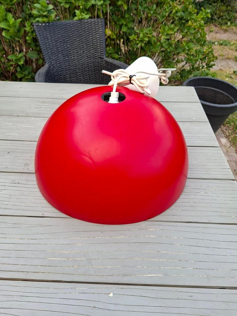 Vintage IKEA 365+ Brasa Hanglamp Rood - 45 cm, Ophalen of Verzenden