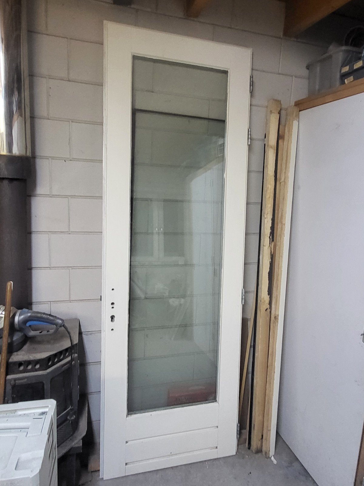 Hardhouten deur | Buitendeur | Schuurdeur | Achterdeur |Deur, Ophalen, Gebruikt, 80 tot 100 cm, 215 cm of meer