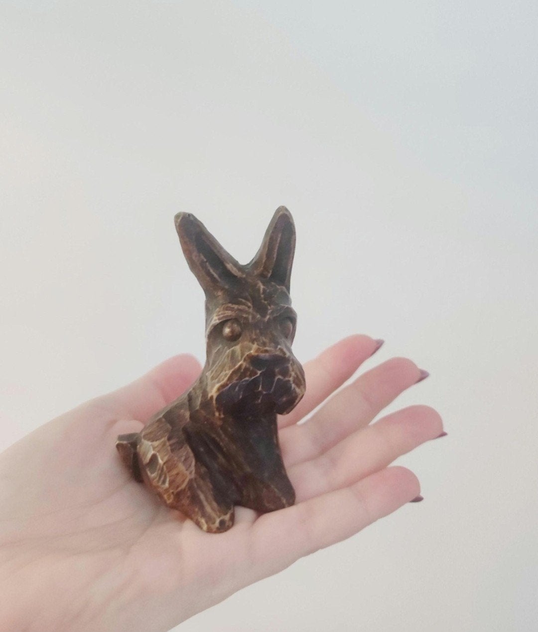 Houten beeldje van hondje, Ophalen of Verzenden