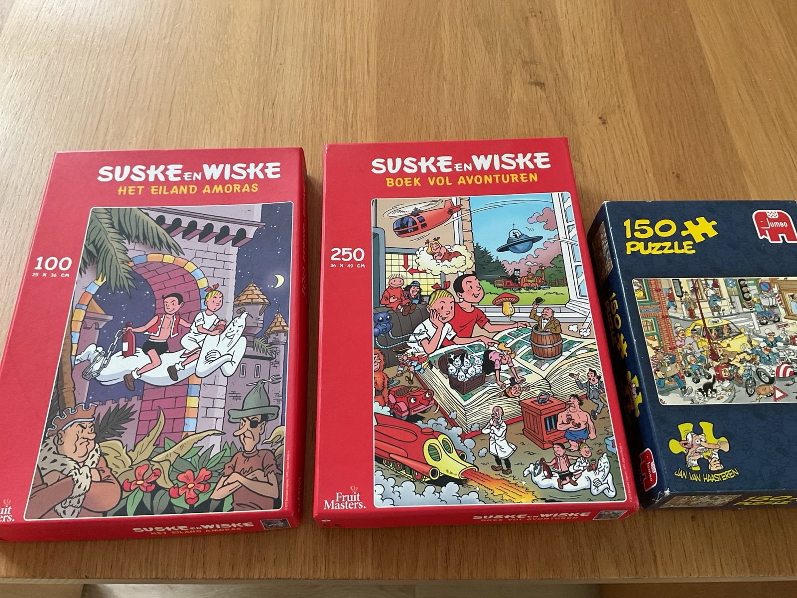3 complete puzzels: Suske en Wiske en Jan van Haasteren, Hobby en Vrije tijd, Denksport en Puzzels, Ophalen of Verzenden, Minder dan 500 stukjes