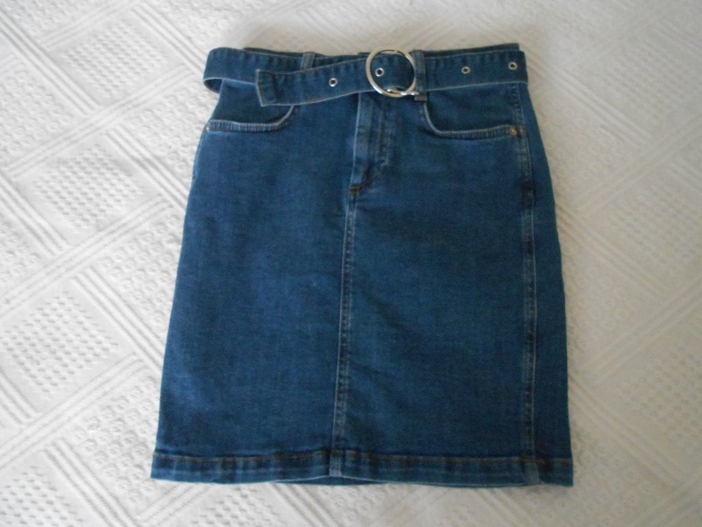 Mooi spijkerrokje maat 34 van Denim & Co, Blauw, Ophalen of Verzenden, Zo goed als nieuw, Maat 34 (XS) of kleiner