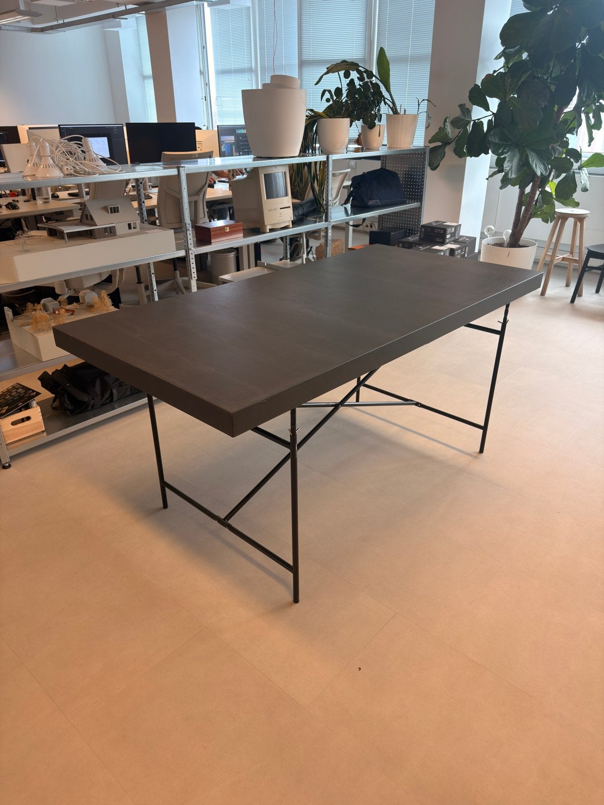 Zwarte MDF Tafel 180x90, In Hoogte Verstelbaar, Ophalen, Overige materialen, Gebruikt, 50 tot 100 cm