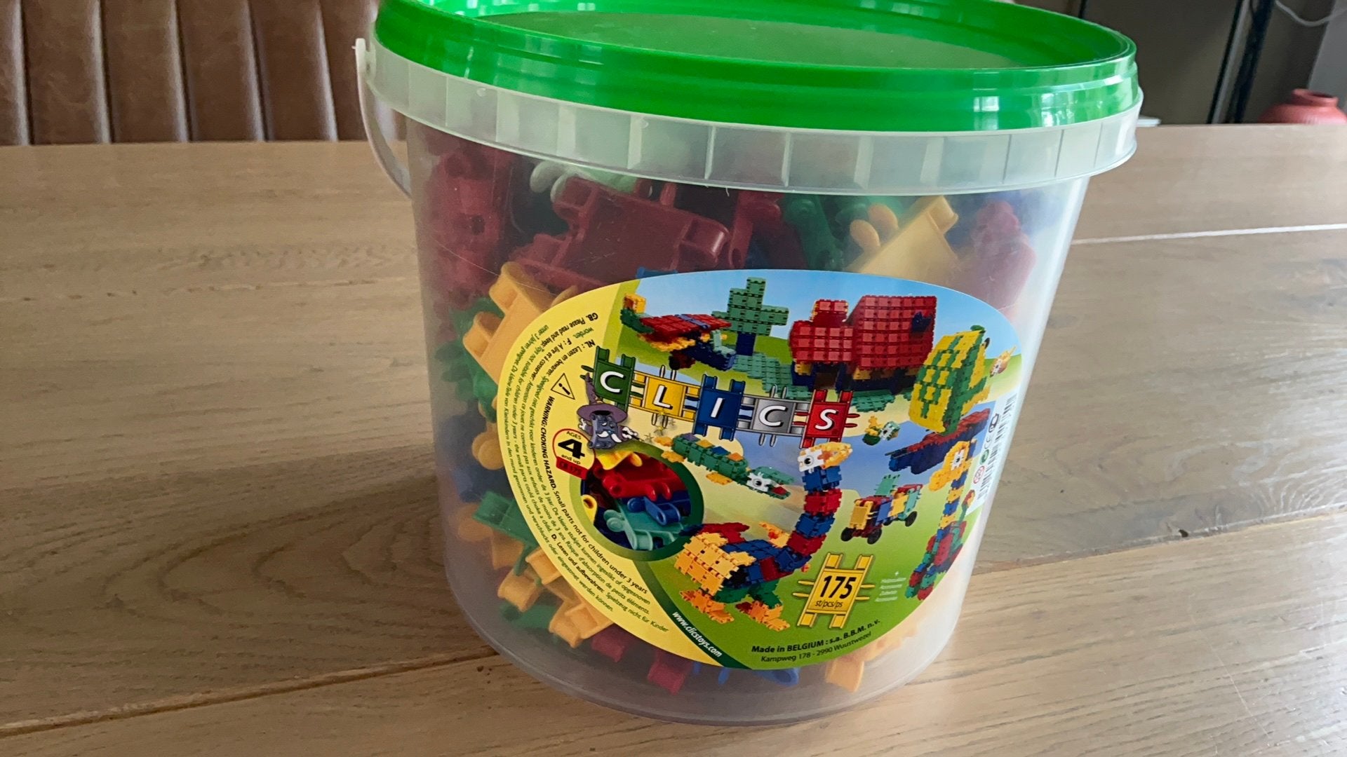 Drie emmers met Clics, zogoed als nieuw., Ophalen, Zo goed als nieuw