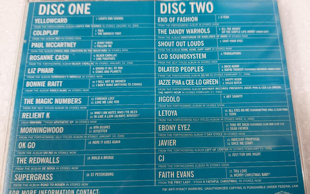Paul McCartney Coldplay PROMO USA 2-CD Supergrass Beatles, Verzenden, 2000 - 2009, Zo goed als nieuw