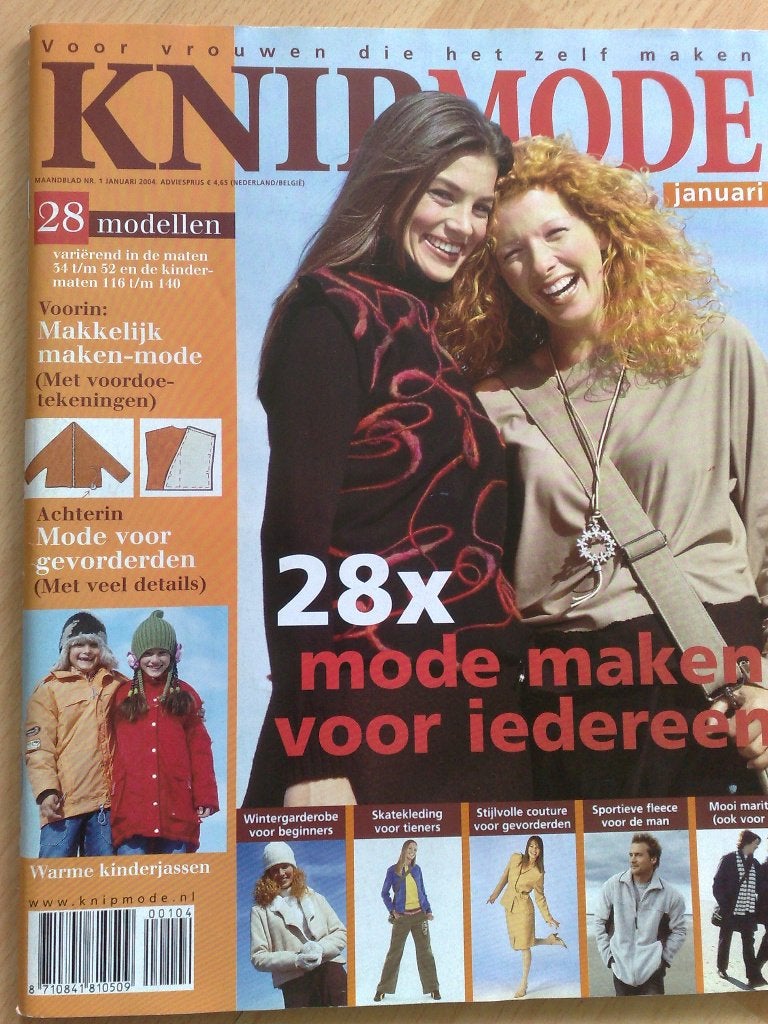11 x Knipmode uit jaargang 2004, Verzenden, Gebruikt, Vrouw, Knipmode
