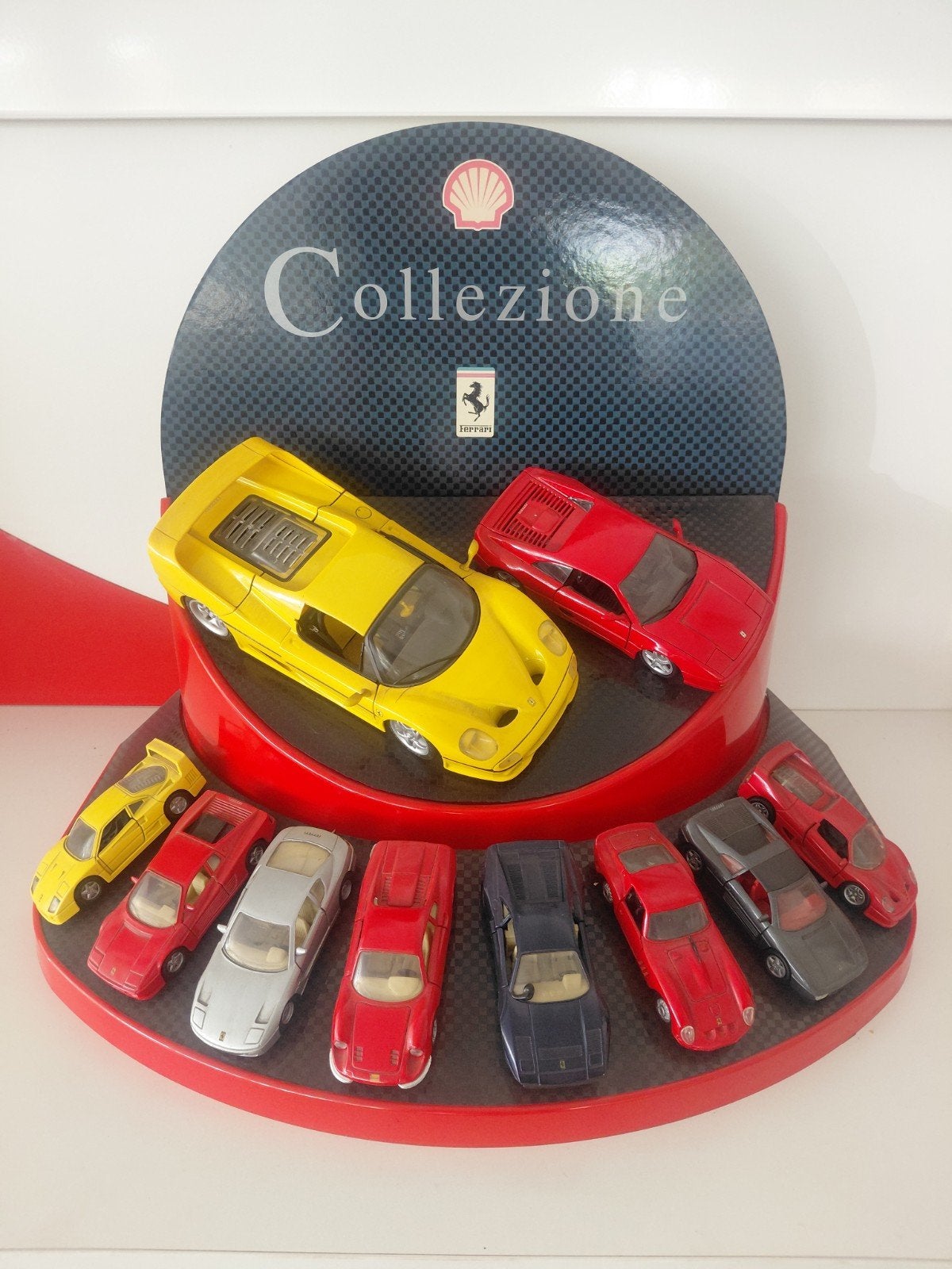 Shell Ferrari Collectie: Auto's, Sleutelhangers & Glazen, Overige merken, Gebruikt, 1:50 of kleiner, Auto