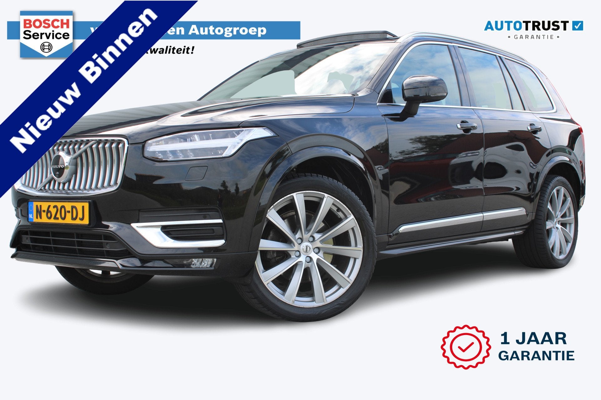 Volvo XC90 2.0 B5 AWD Inscription Intro Edition | Incl. 12 m, 12 maanden, 4 cilinders, 255 €/maand, 7 stoelen