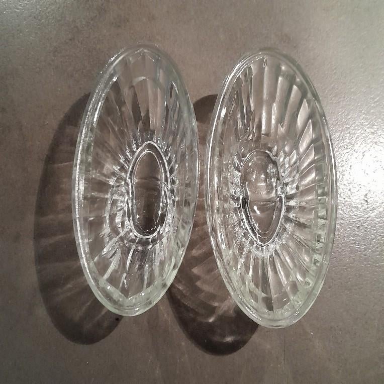 3 kleine glazen vormpjes voor pudding , boter enz., Ophalen of Verzenden