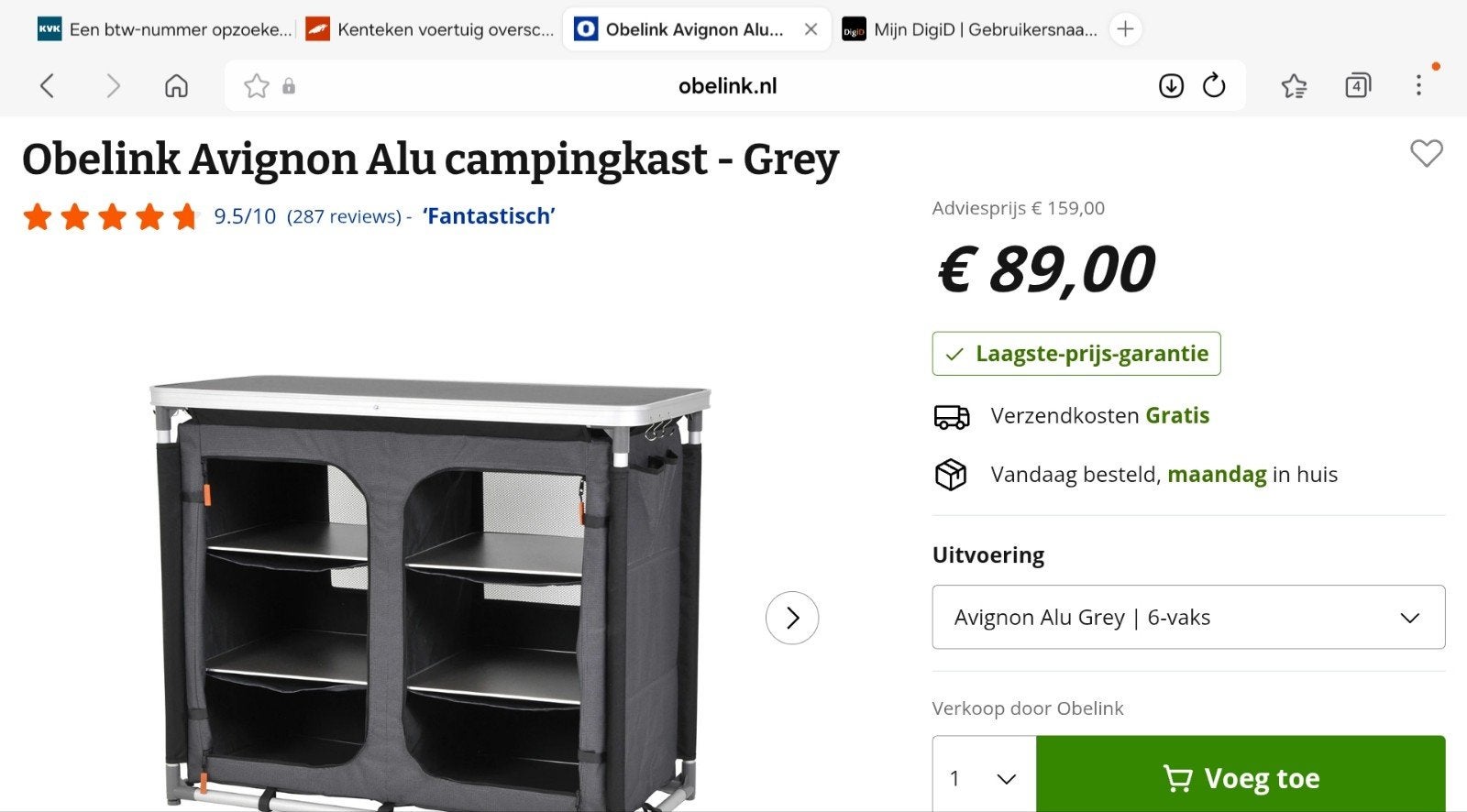 keuken opvouwbaar, Caravans en Kamperen, Ophalen of Verzenden, Campingkast