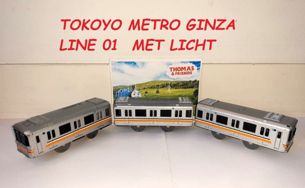 Tomy Takara Tokoyo Ginza Line 01 met Licht Trein, Ophalen of Verzenden, Gebruikt