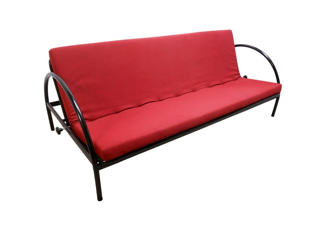 Vintage slaapbank met Hallingdal stof, Ophalen, Eenpersoons, Rijksstraatweg 37 Wilp, 200 cm