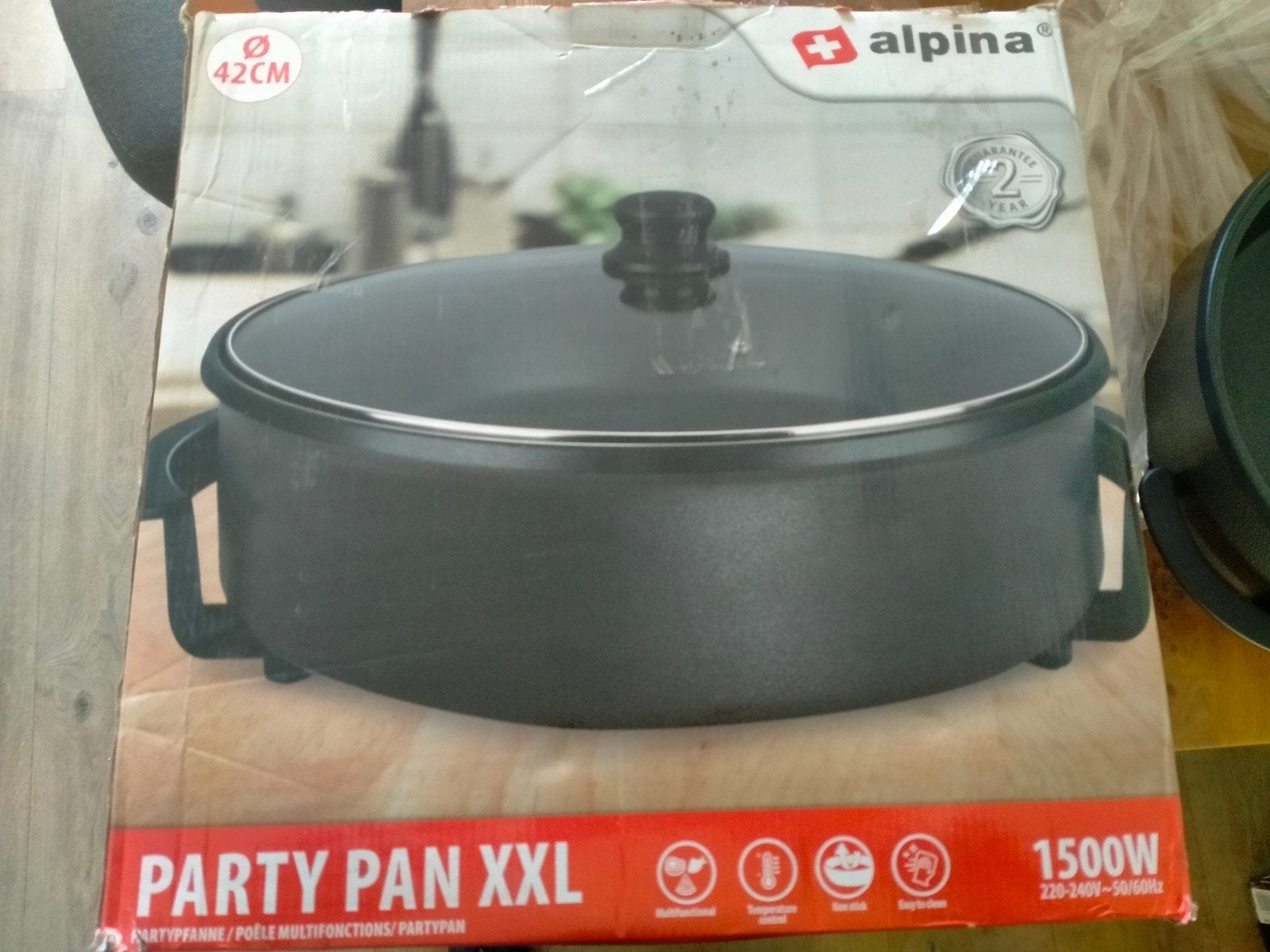 Alpina Party Pan XXL - Elektrische Multifunctionele Pan, Ophalen of Verzenden, Nieuw