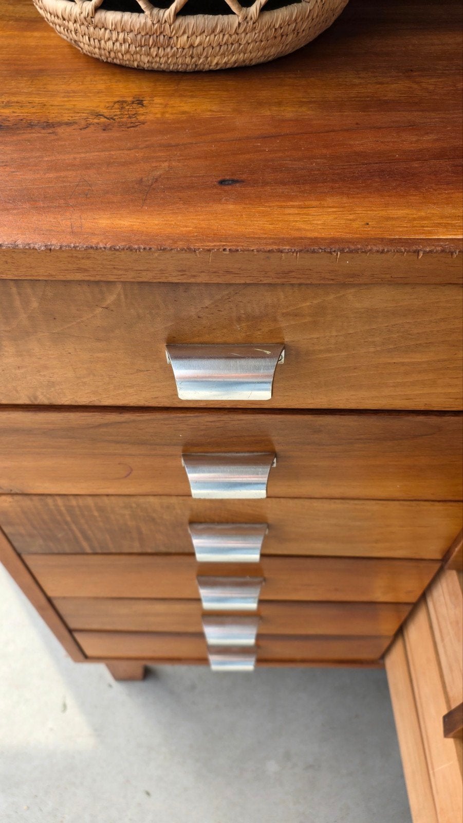 Vintage winkel ladekast, Scandinavische retro kast, dressoir, Gebruikt, 5 laden of meer, Vintage, Ophalen of Verzenden