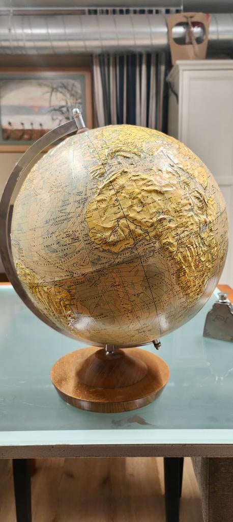 Prachtige GLOBE met relief Paul Rath - WD014, Gebruikt, X, Woord en Daad, Ophalen