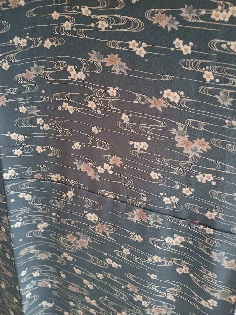 Traditionele Japanse Kimono green momiji ume, Ophalen of Verzenden