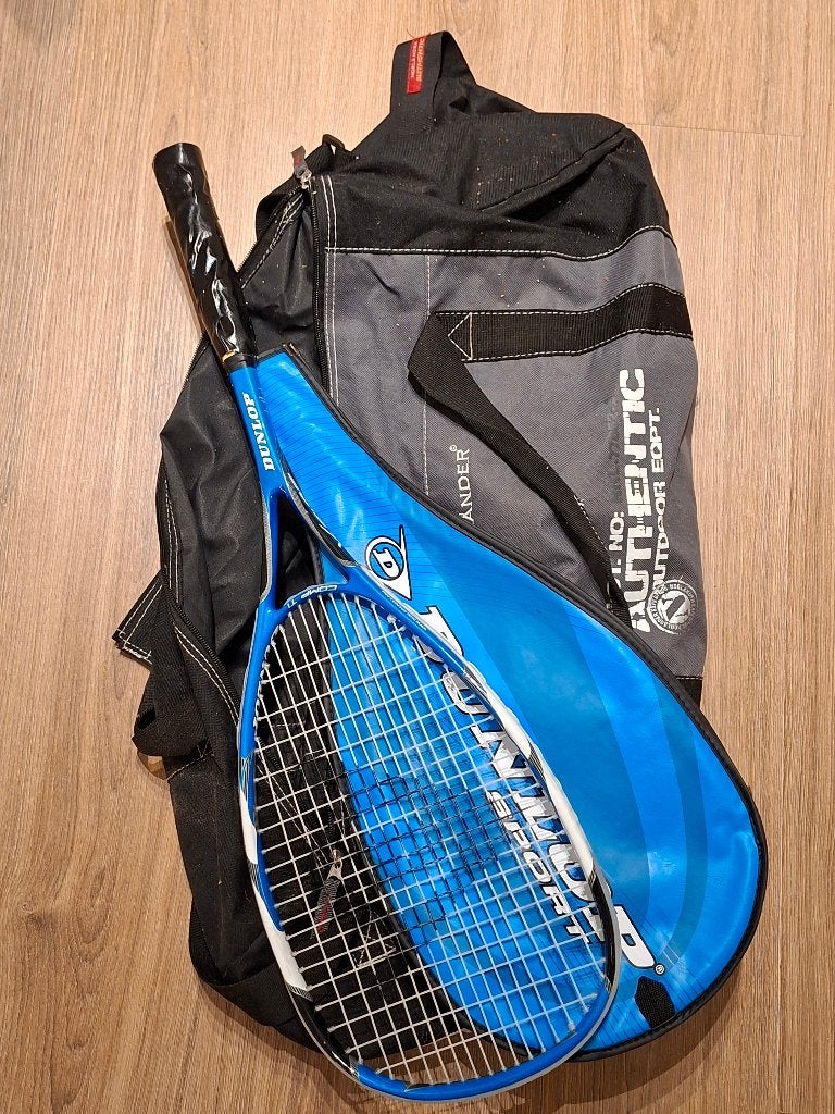 Squash racket, Ophalen, Gebruikt, Racket, Met hoes