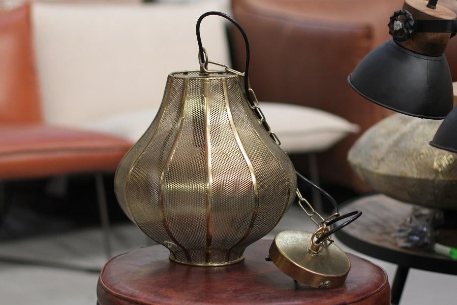 Mooie hanglamp Micha Light & Living oosters goud, Huis en Inrichting, Lampen | Hanglampen, Zo goed als nieuw, Minder dan 50 cm
